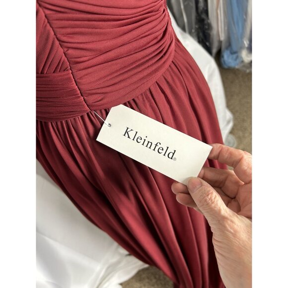 Kleinfeld Bridesmaid Prom dress color Cranberry, Size 16, NWT - Picture 8 of 10